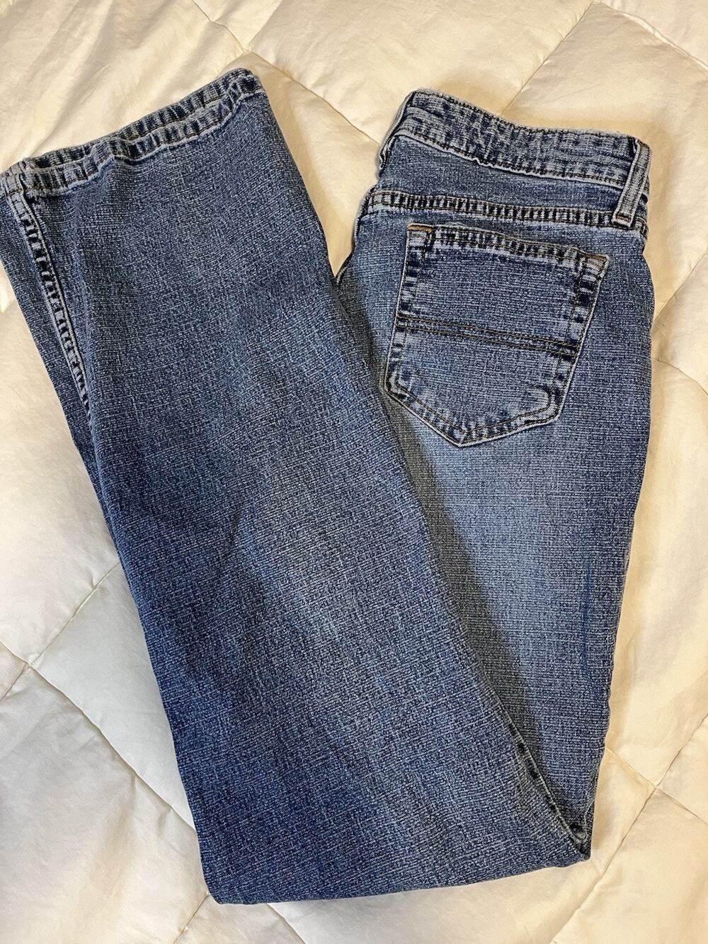 St Johns Bay Stretch Flare Jeans Womens Size 10 Blue Excellent 30.5 Inseam